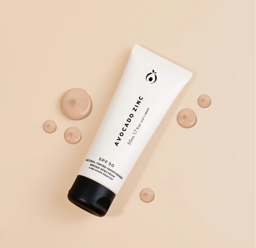 Avocado Zinc Natural Tinted Moisturiser- Dark